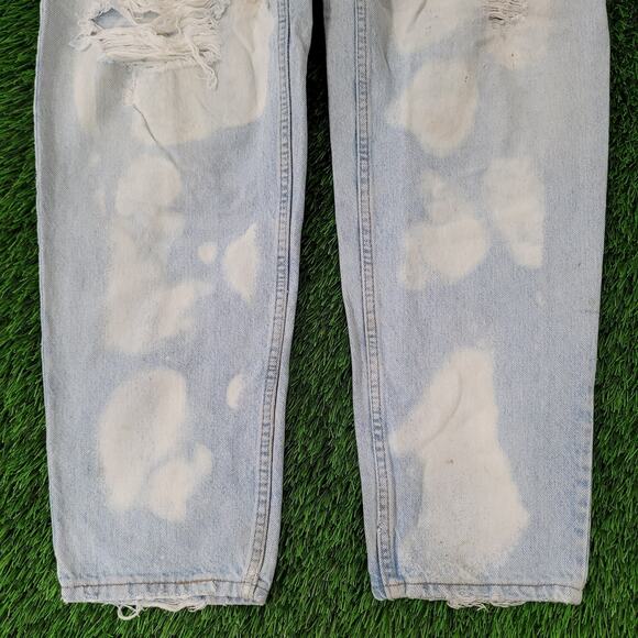 Vintage LEVIS Distressed Jeans 34x31 Baggy Light-Wash USA - Picture 9 of 16